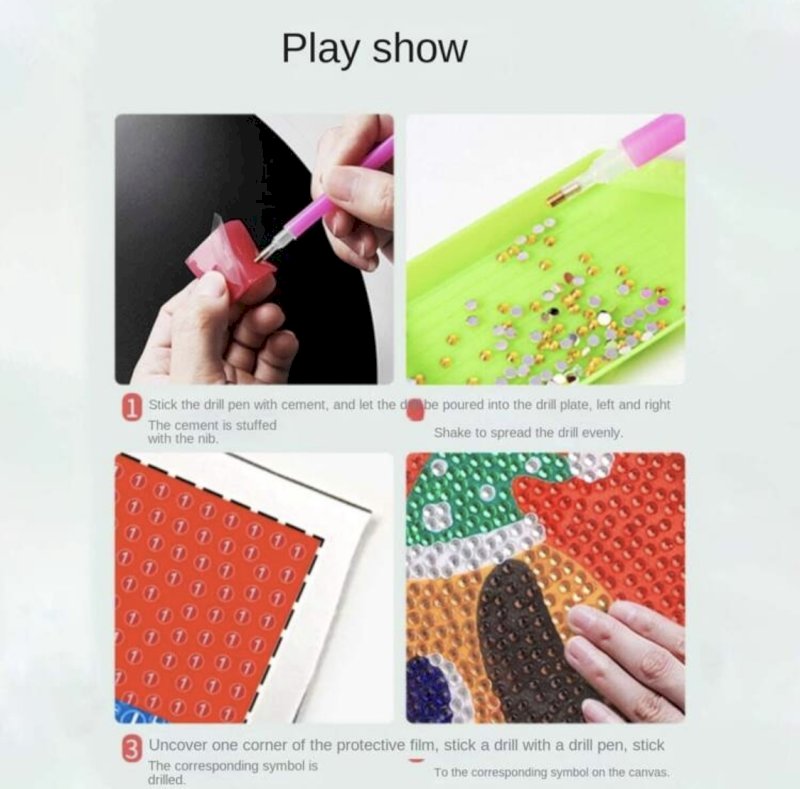 Diamond painting with frame
