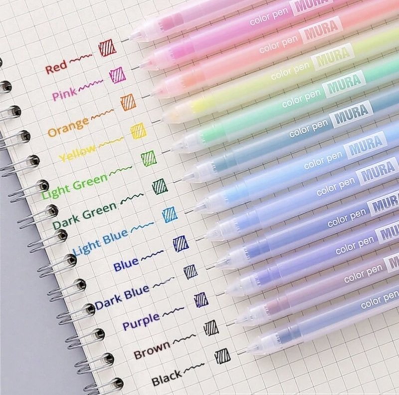 10 Multicolor pens