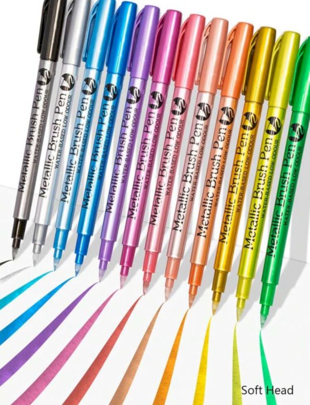 12 metallic pen set