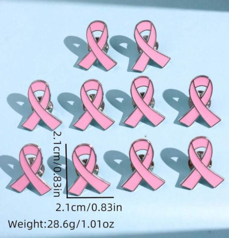 Pink ribbon pins