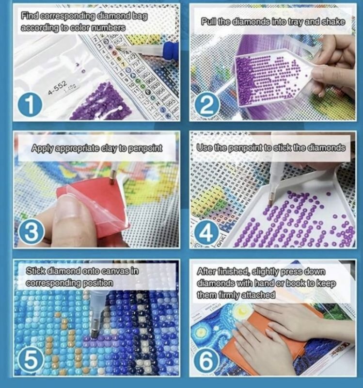 Diamond painting with frame