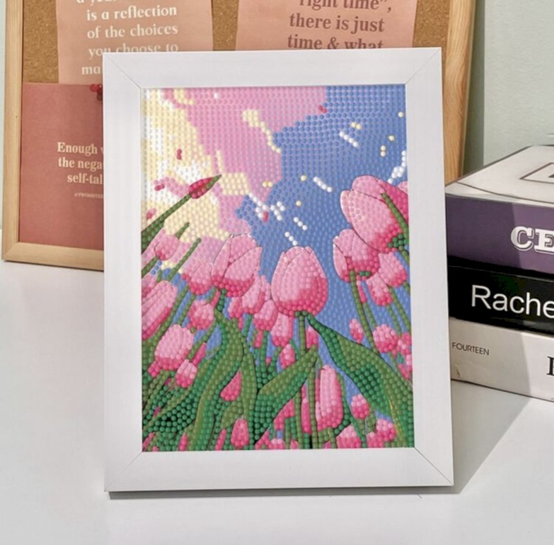 Diamond painting with frame