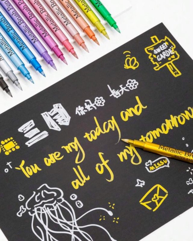 12 metallic pen set