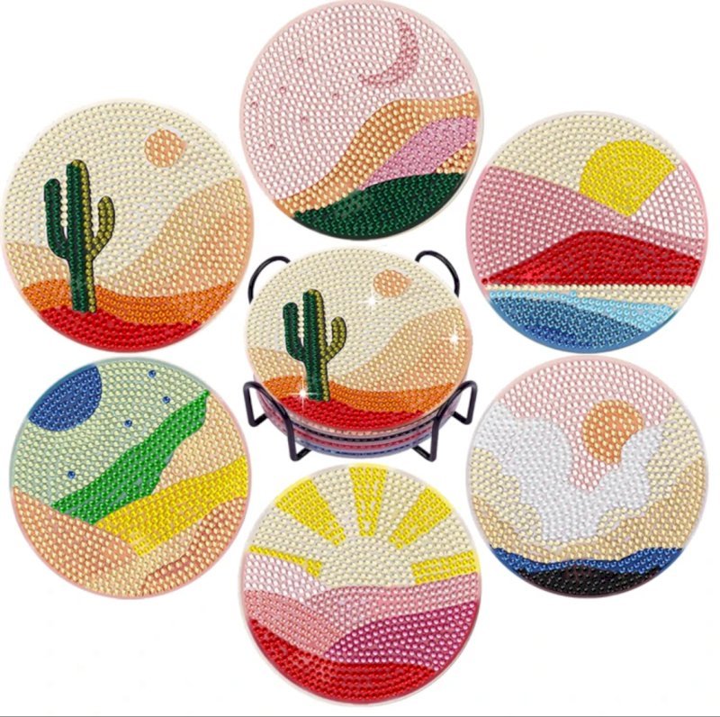Diamond coaster set