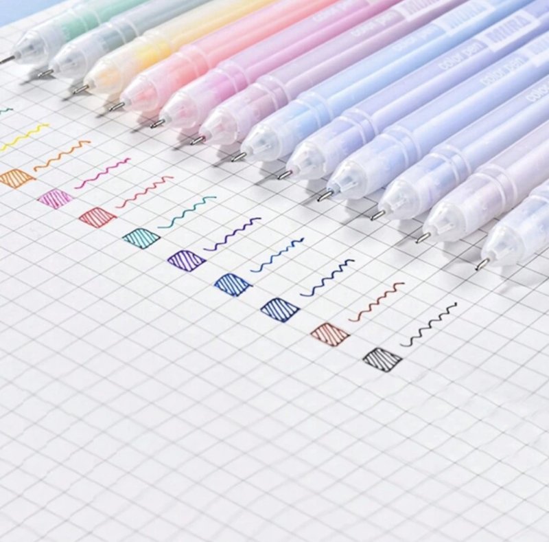 10 Multicolor pens