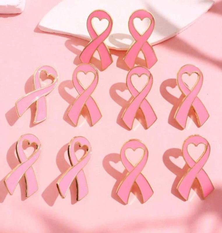 Pink ribbon pins