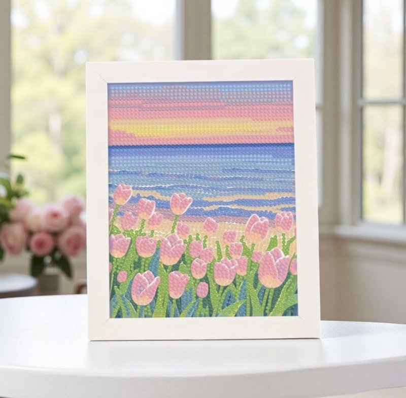 Diamond painting with frame