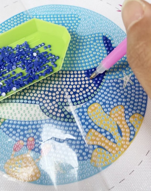 Diamond painting with frame