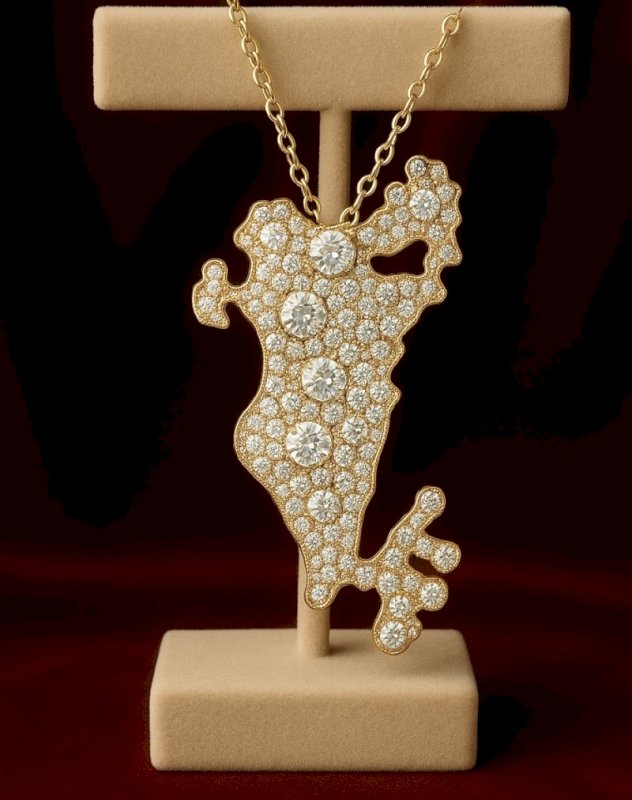 بروش وقلادة الخريطة