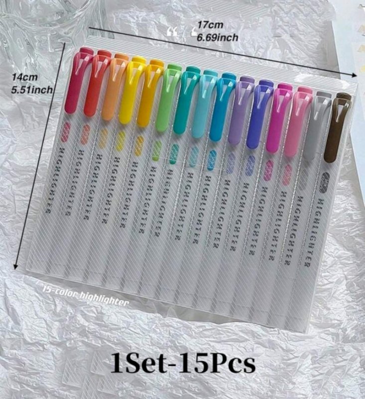 15 Pieces highlighter pens