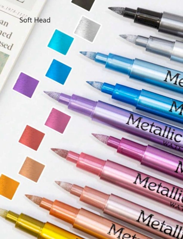 12 metallic pen set