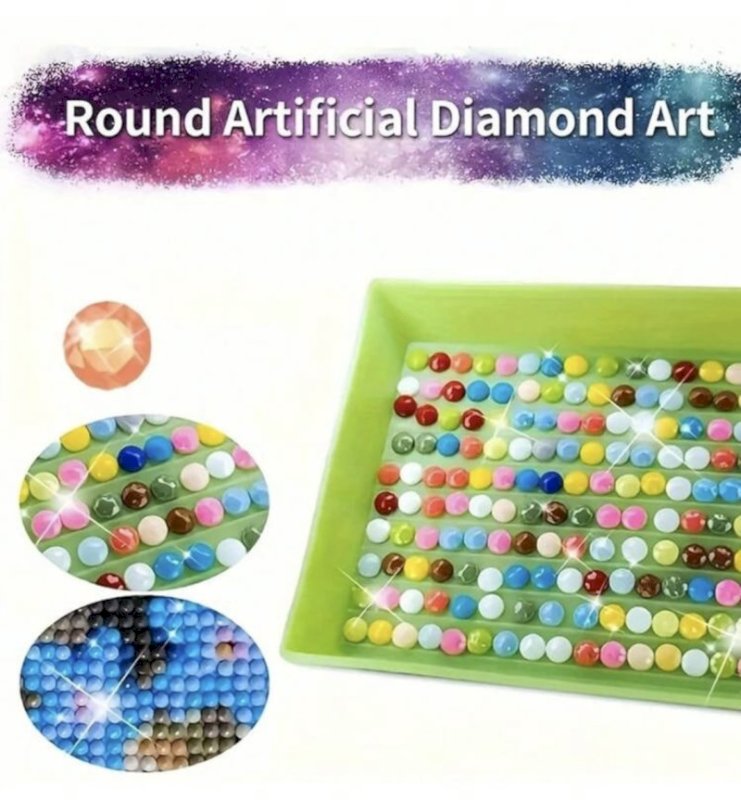 Diamond painting with frame
