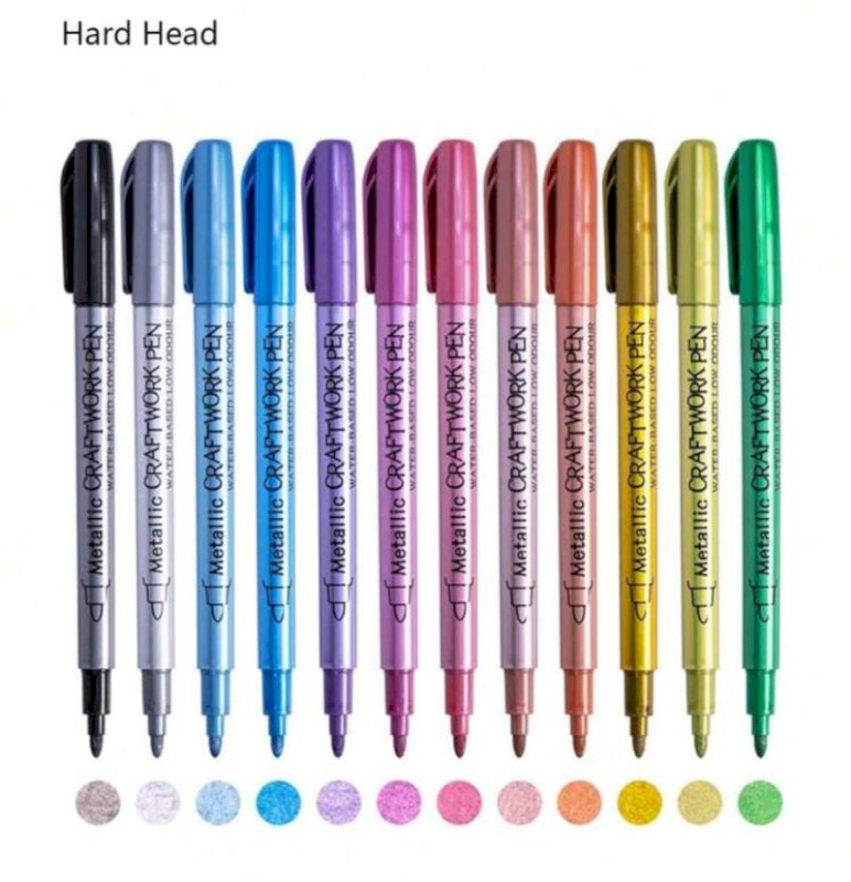 12 Metallic pens set