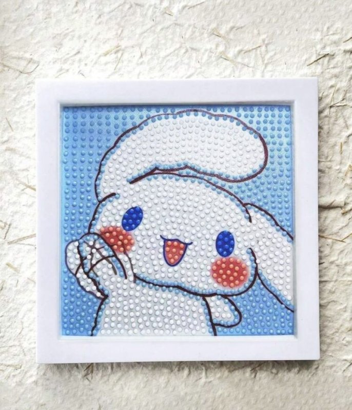 Diamond painting with frame