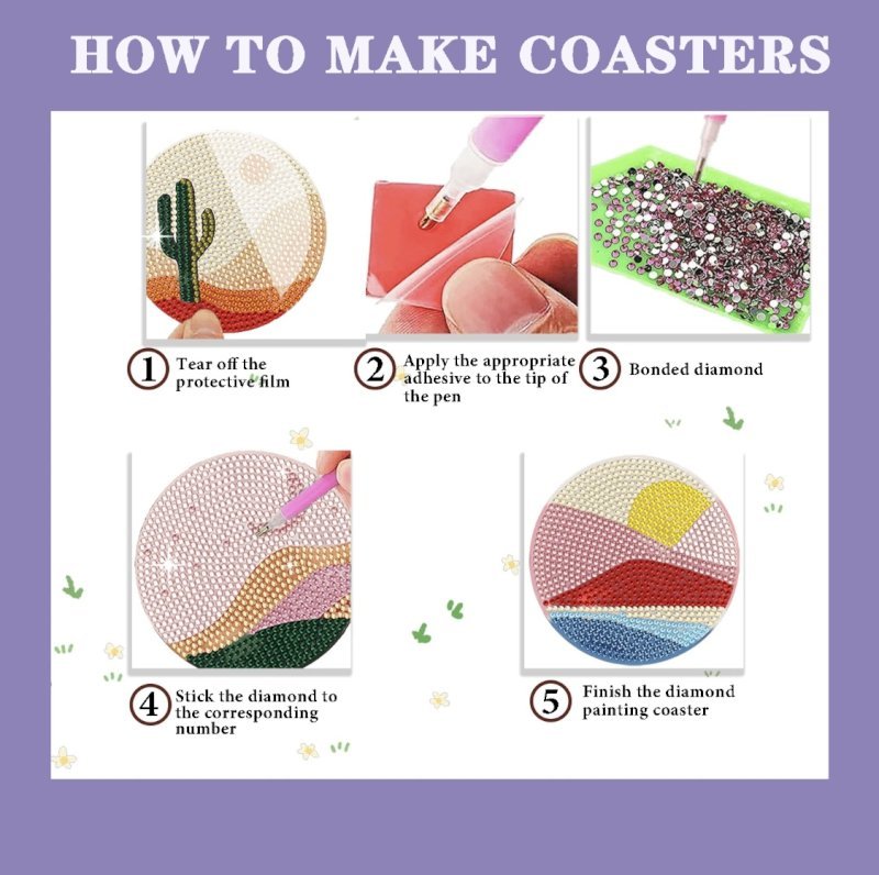 Diamond coaster set