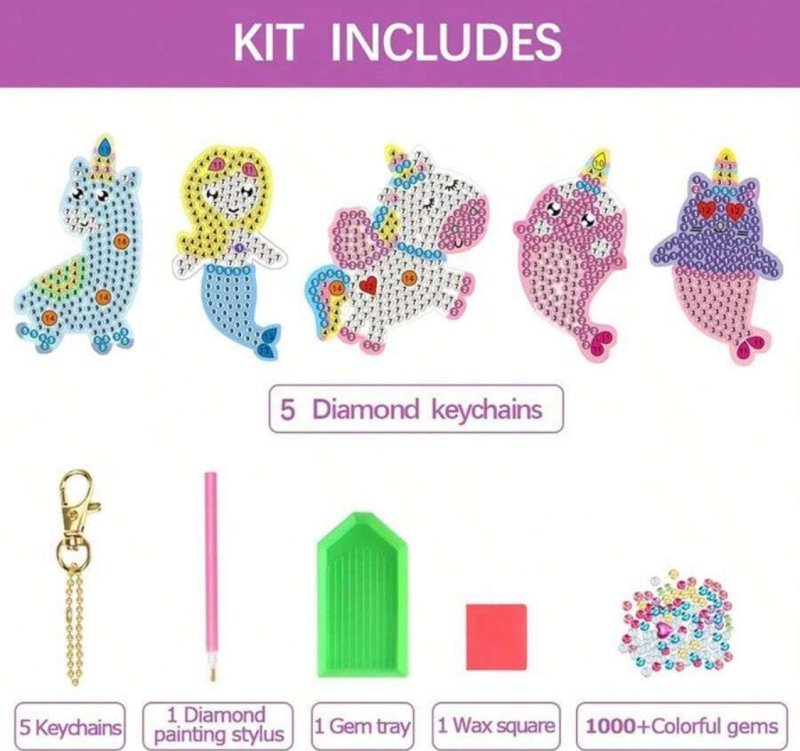Diamond painting keychains