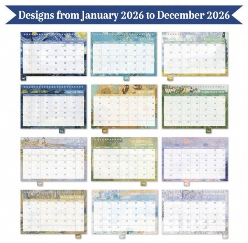 Vangogh calendar 2026