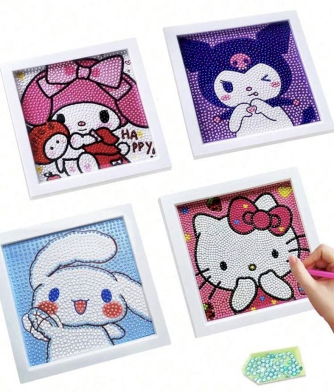 Diamond painting with frame