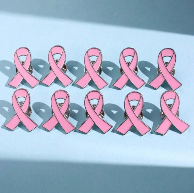 Pink ribbon pins