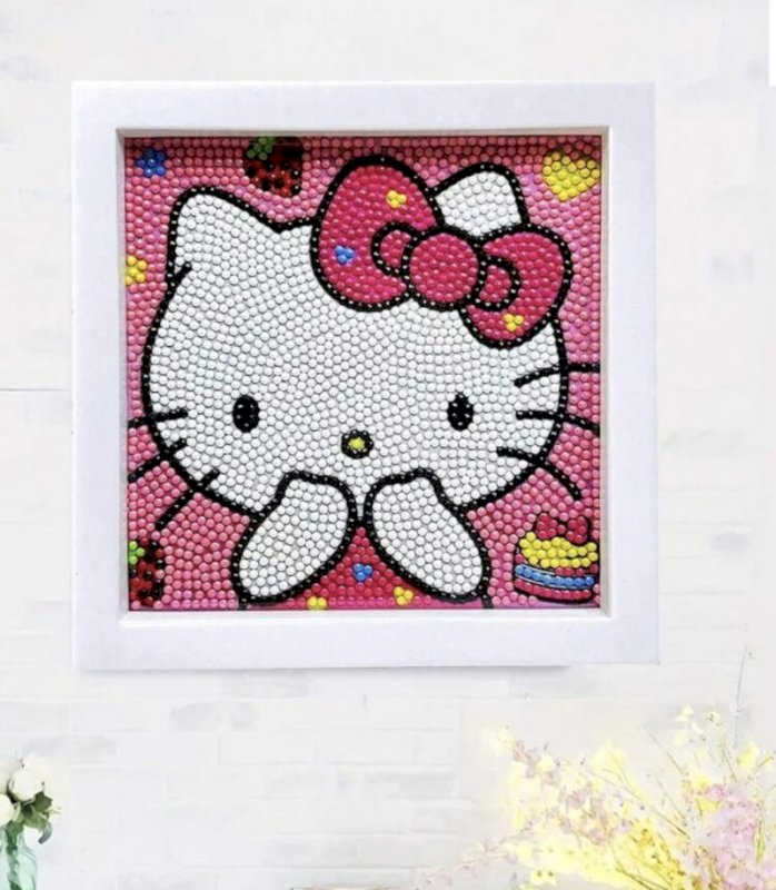 Diamond painting with frame