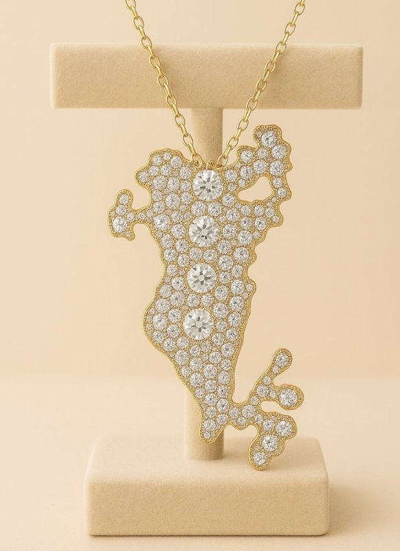 بروش وقلادة الخريطة