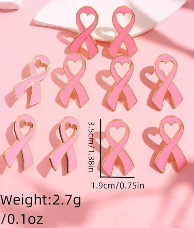 Pink ribbon pins