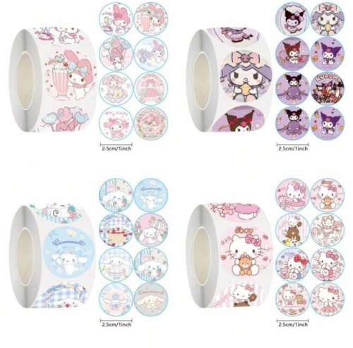 500 stickers roll