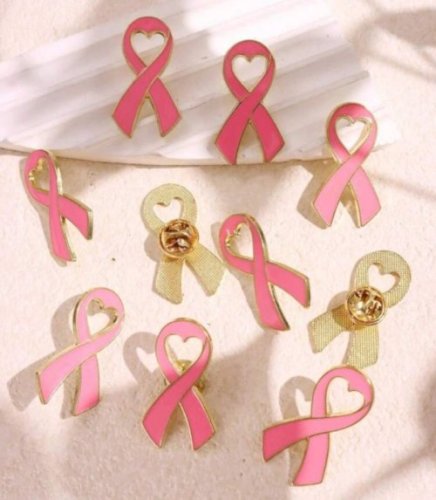 Pink ribbon pins