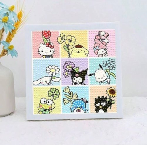 Diamond painting with frame