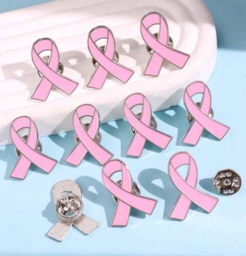 Pink ribbon pins