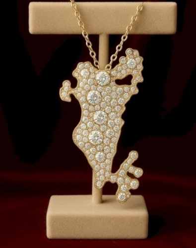 بروش وقلادة الخريطة