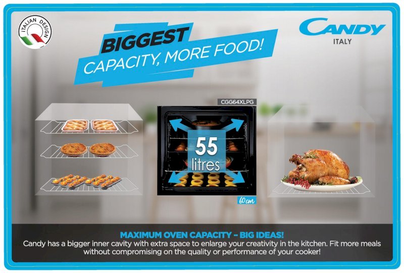 Candy Gas Cooker CGG64XLPG-4 60X60 Steel