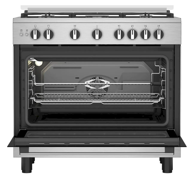 Ariston 90CM Gas Cooker/5Burners/Self-Cleaning/Auto Ignition/Safety Valve/ARR9GGF22125XME
