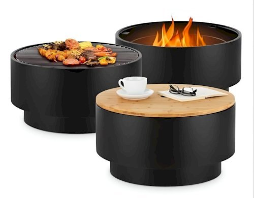 Bad Axe Round Table FirePit with Grill