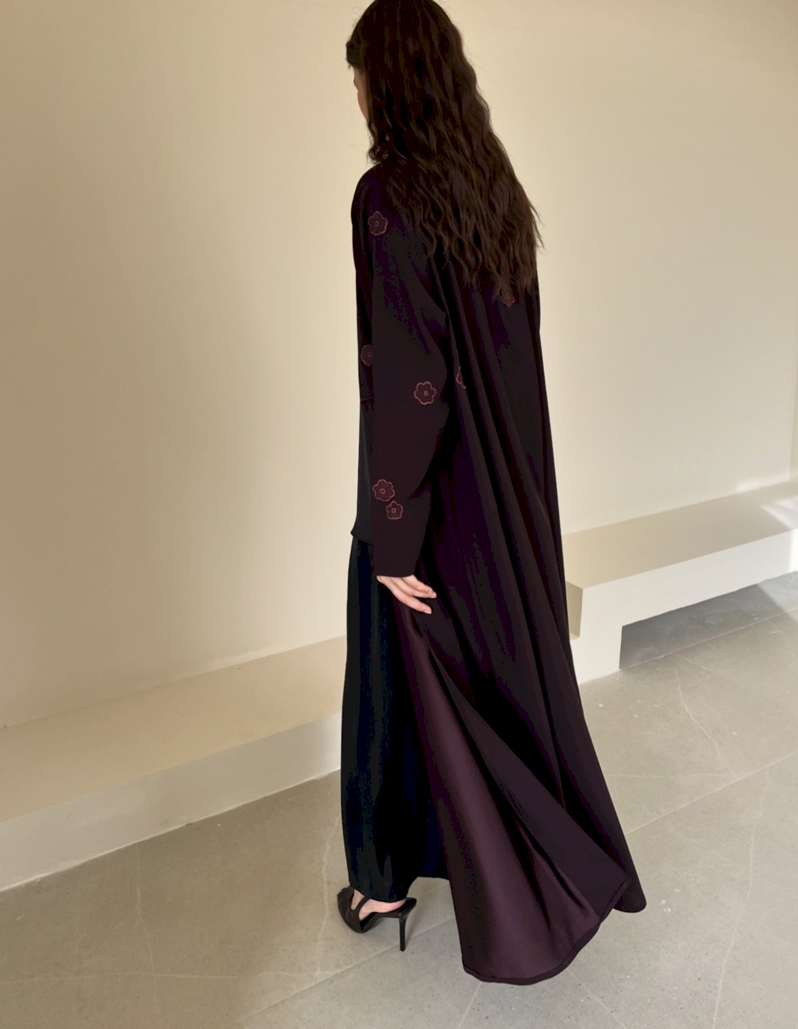 Burgundy sakura cloak