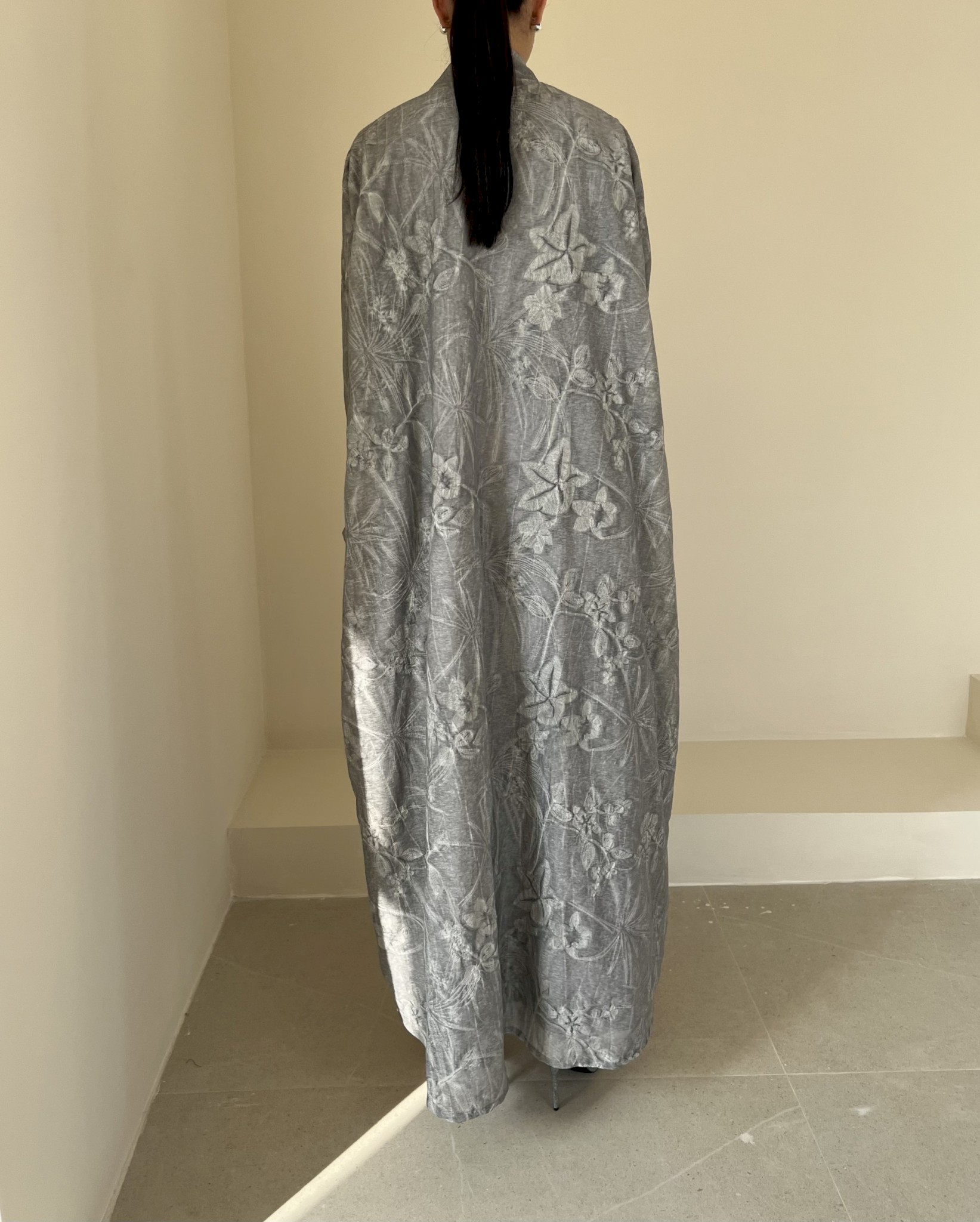 Grey Fluer linen cloak