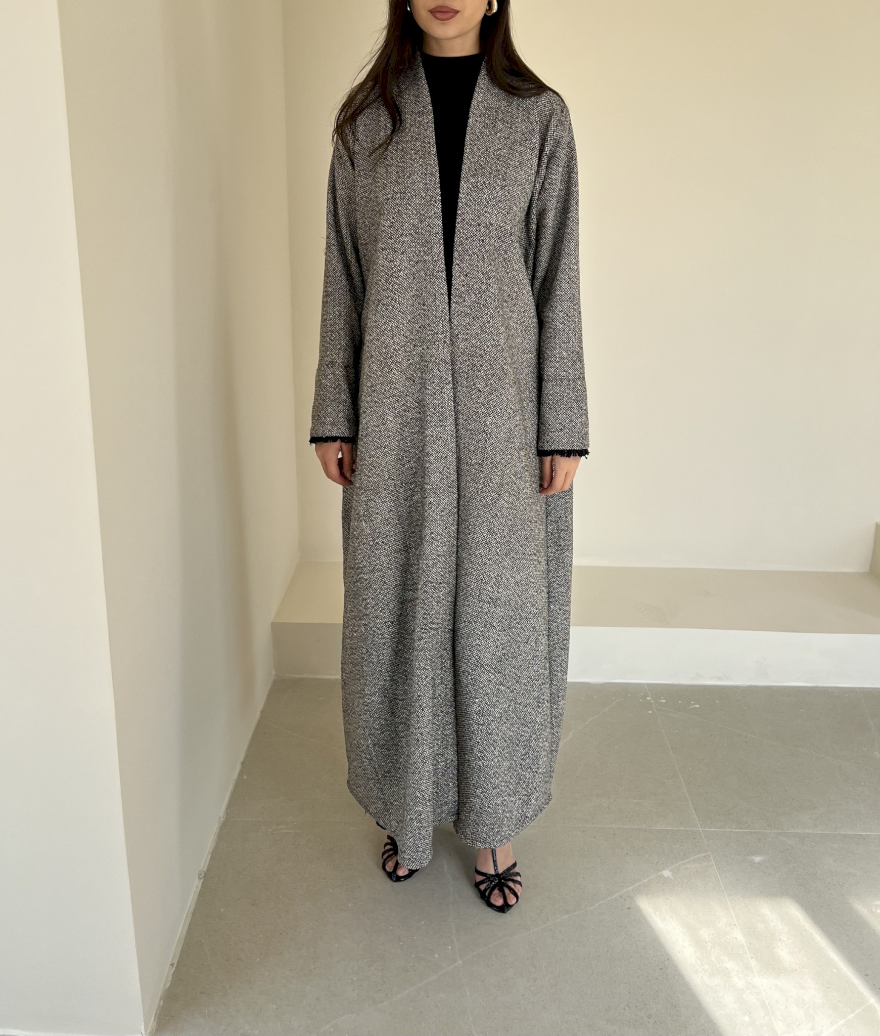 Black tweed cloak
