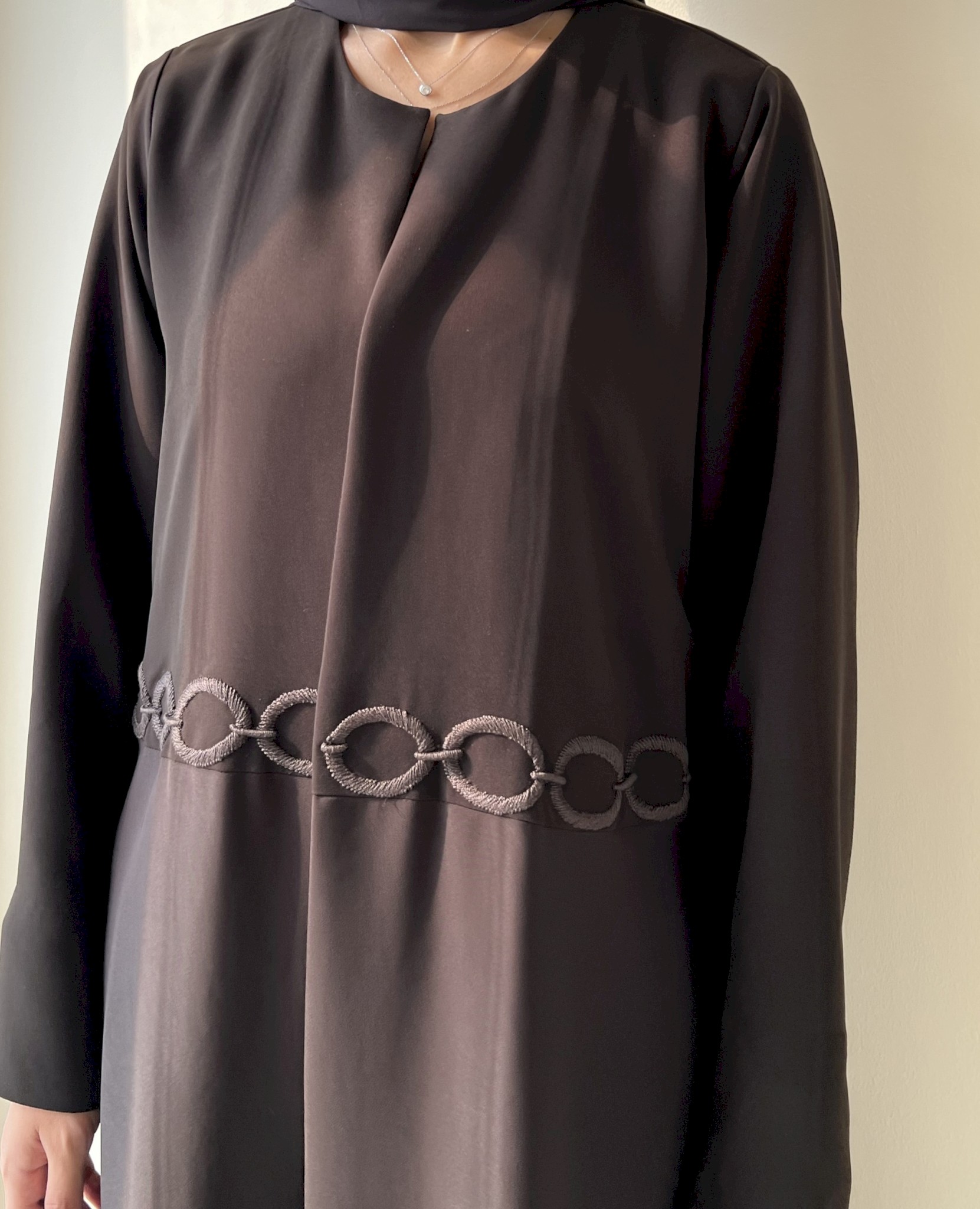 Brown rope chain cloak