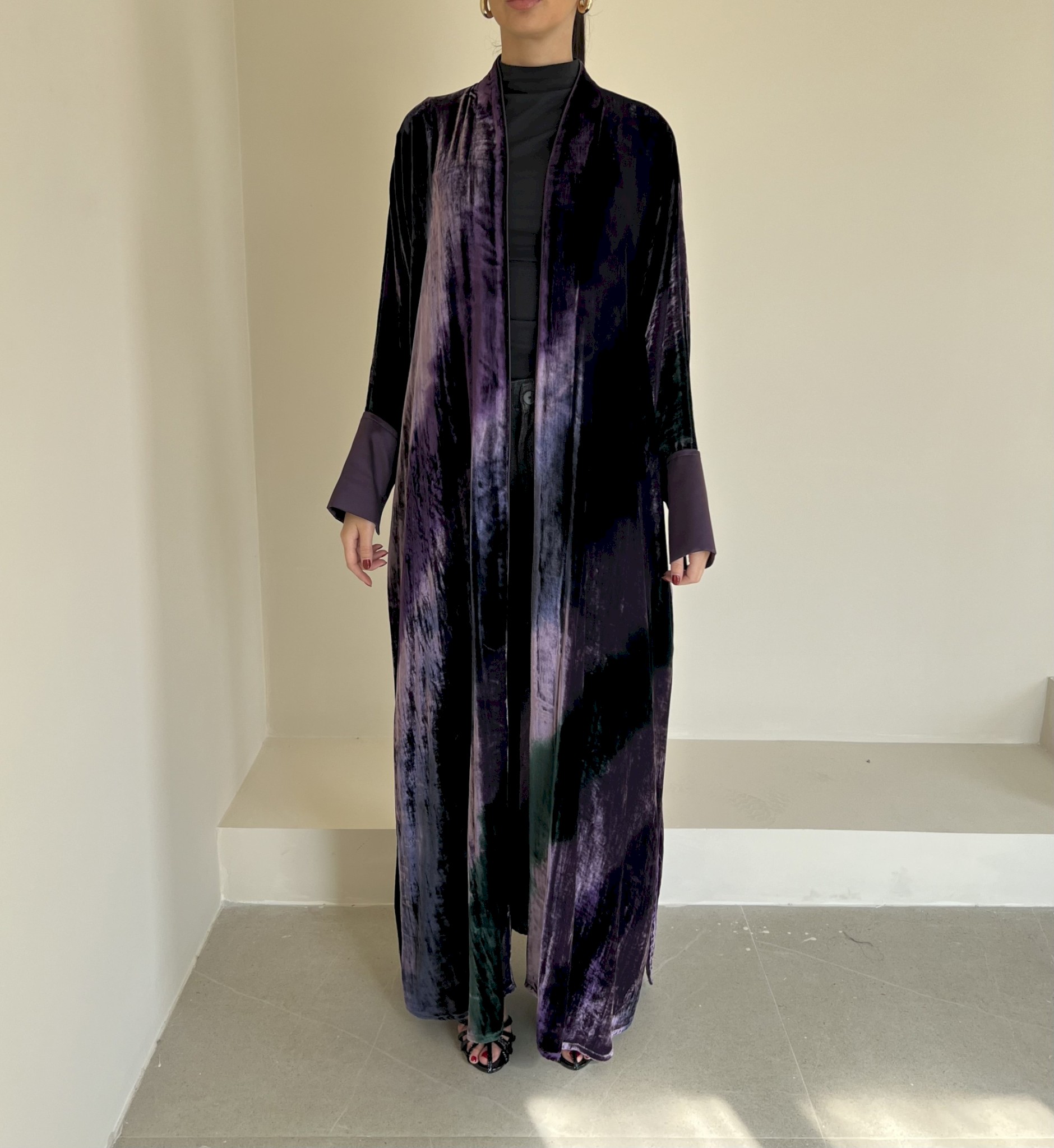Violet velvet aurora cloak