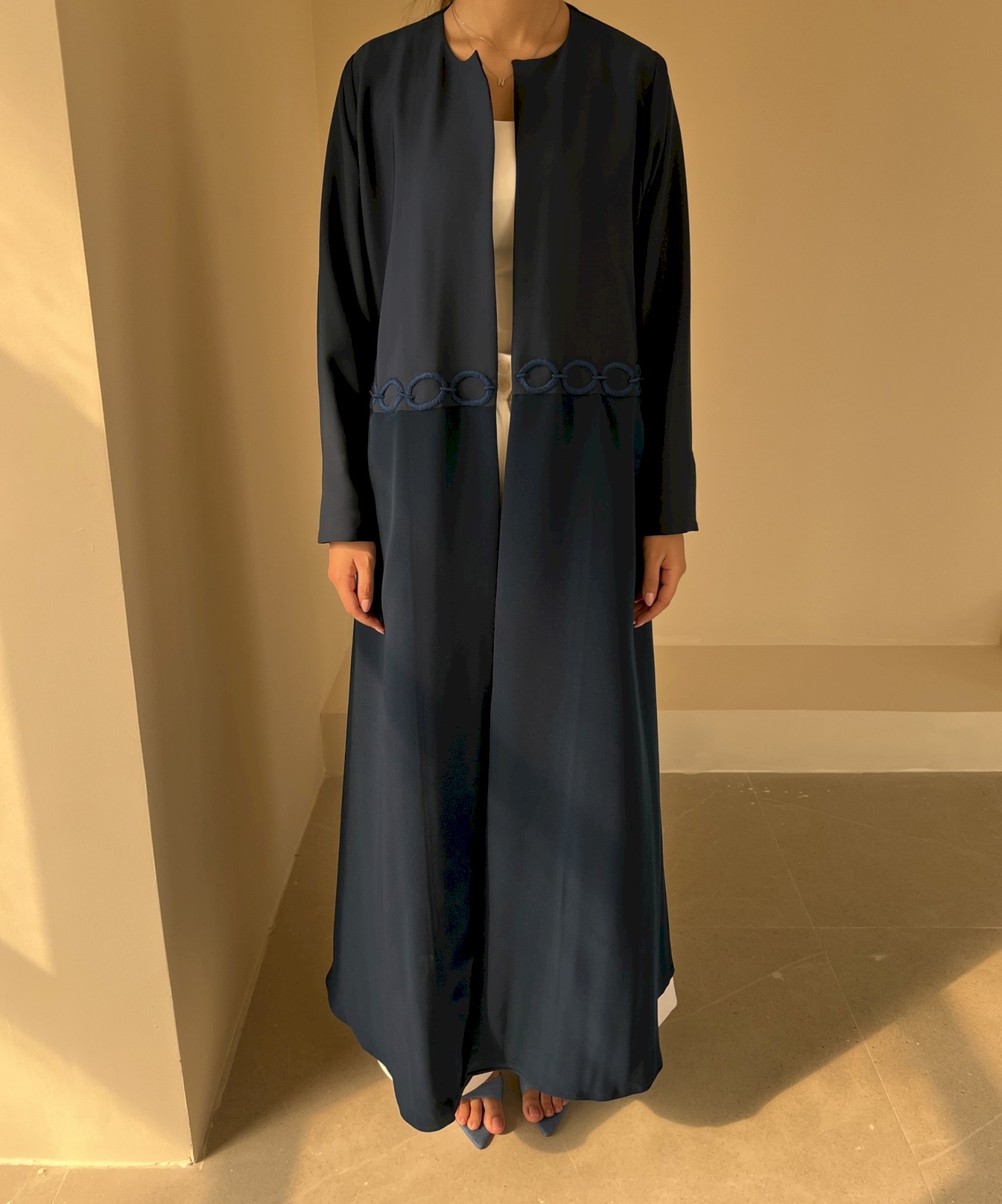 Blue rope chain cloak