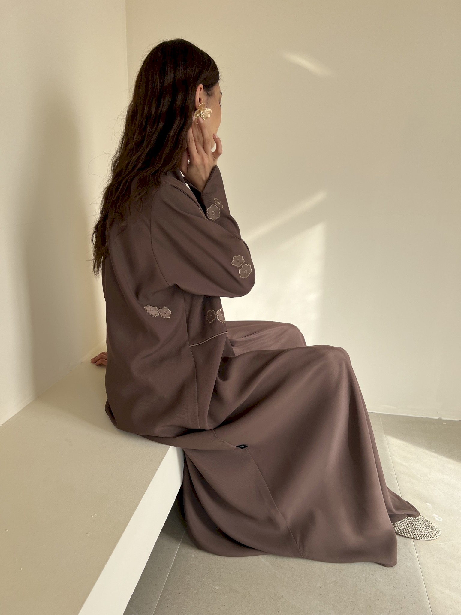 Olive-brown sakura cloak