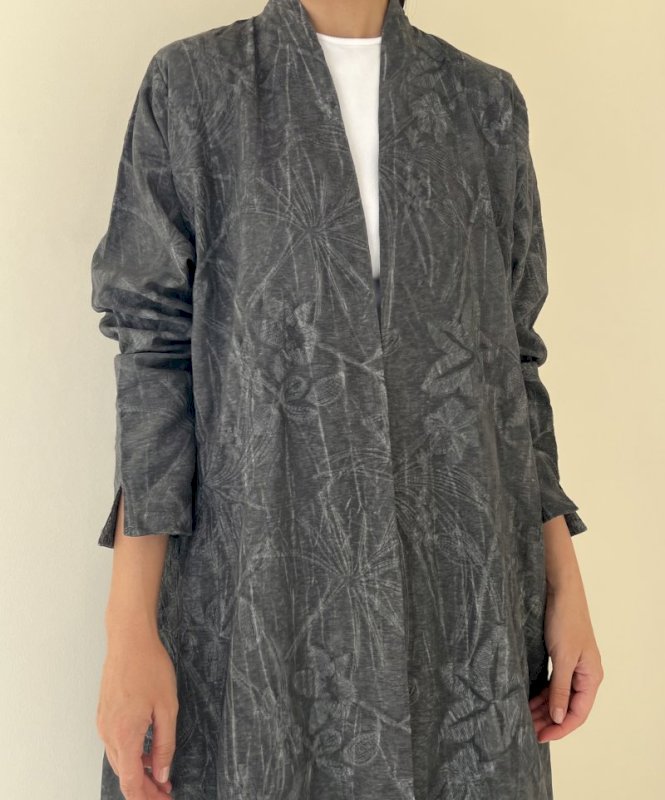Dark Grey Fluer Linen Cloak