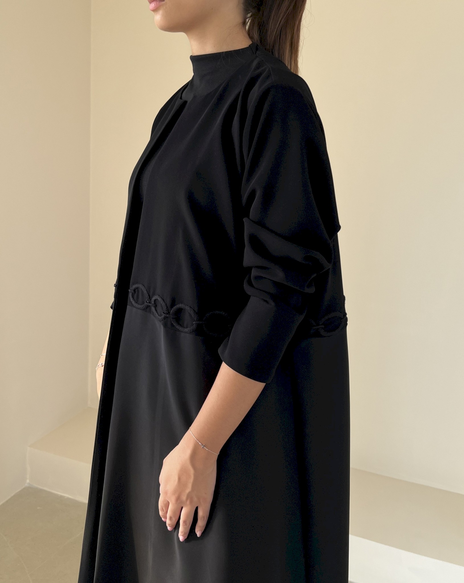 Black rope chain cloak