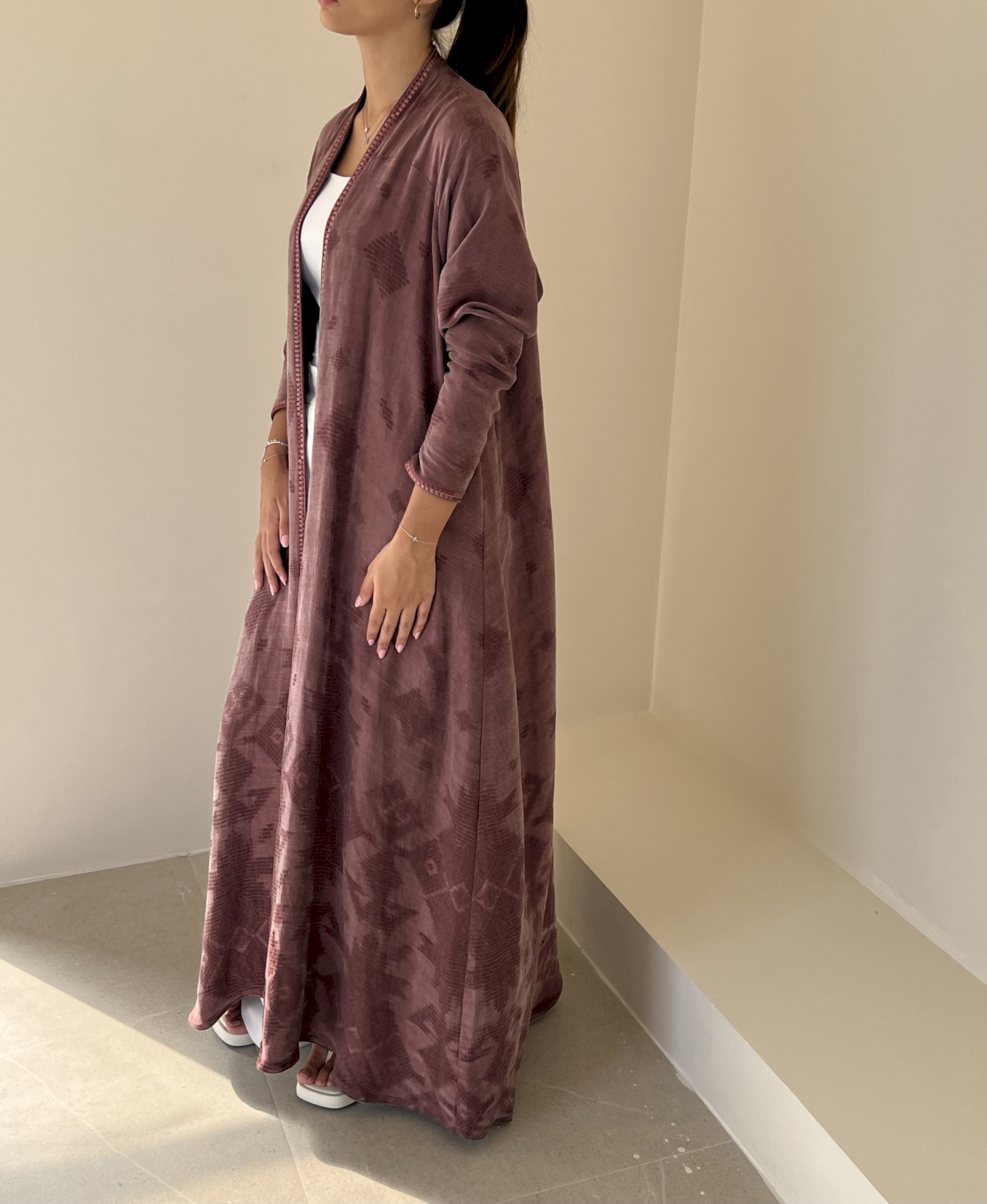 Plum rose sadu-inspired cloak