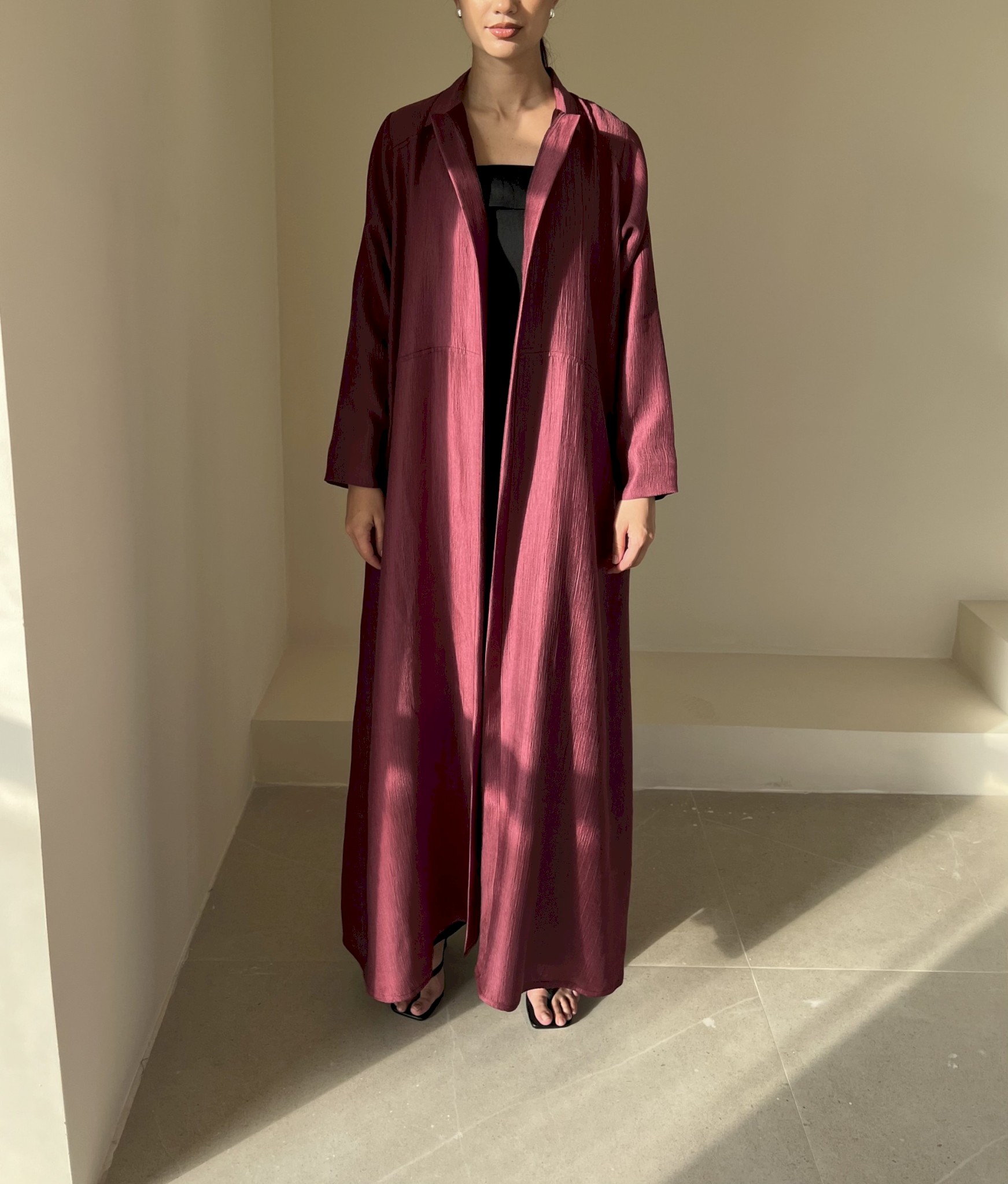 Rust red line abaya