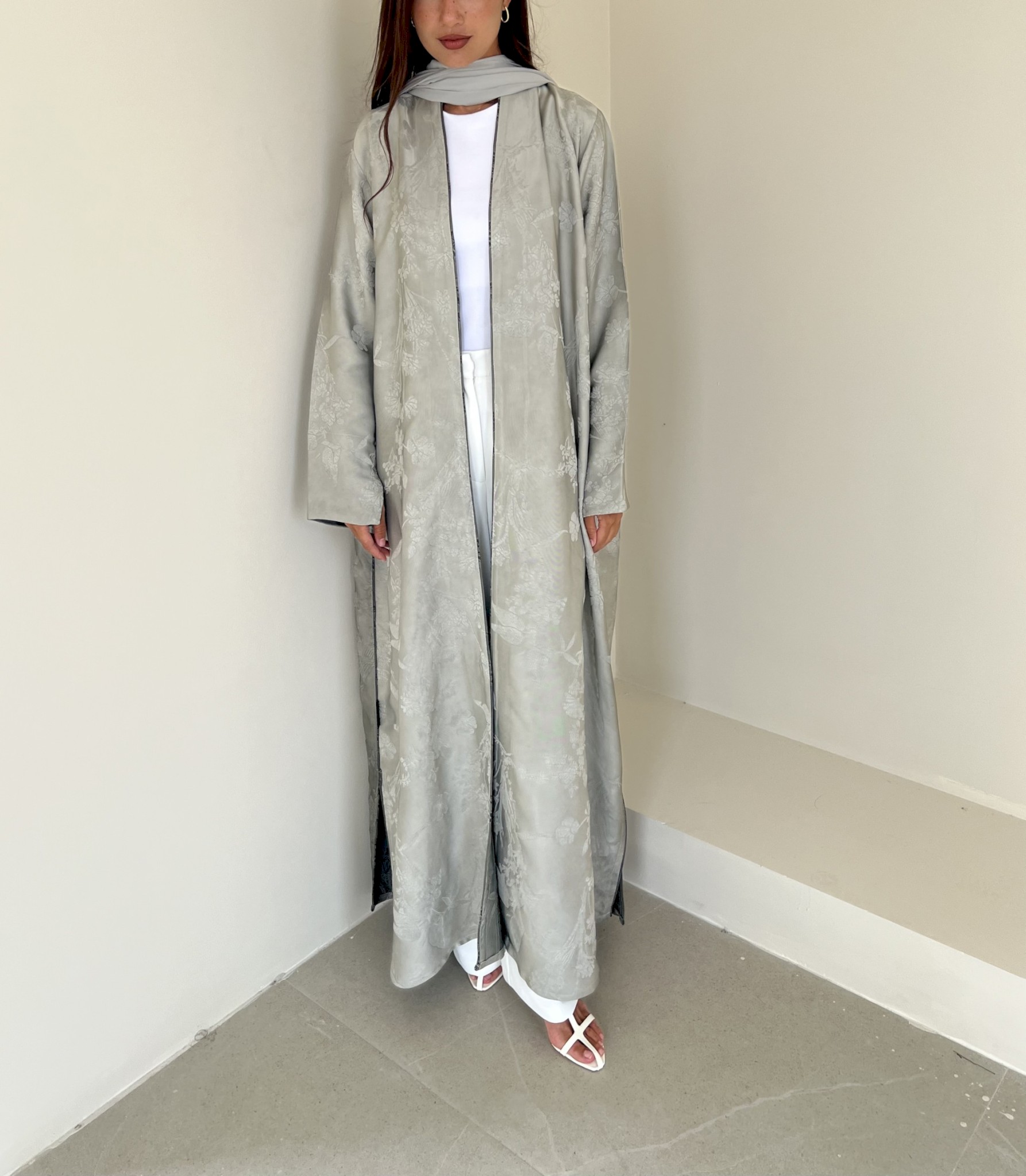 Sage Green floral cloak