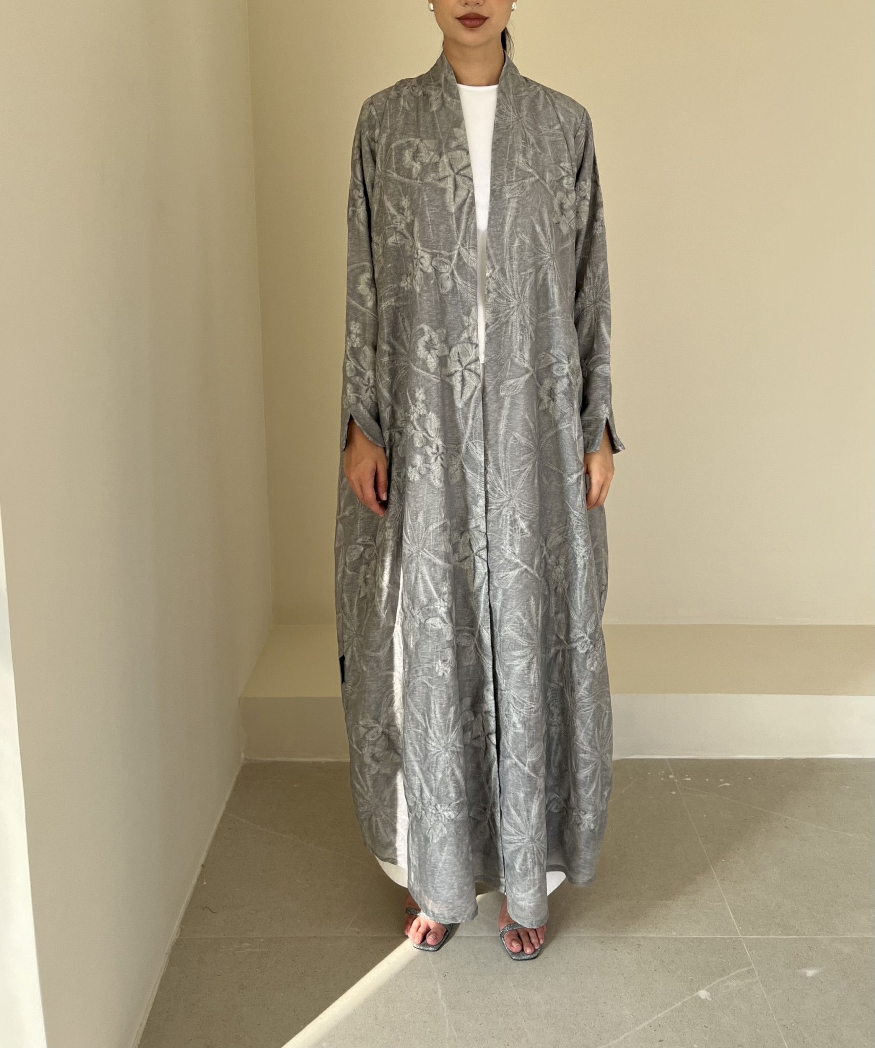 Grey Fluer linen cloak