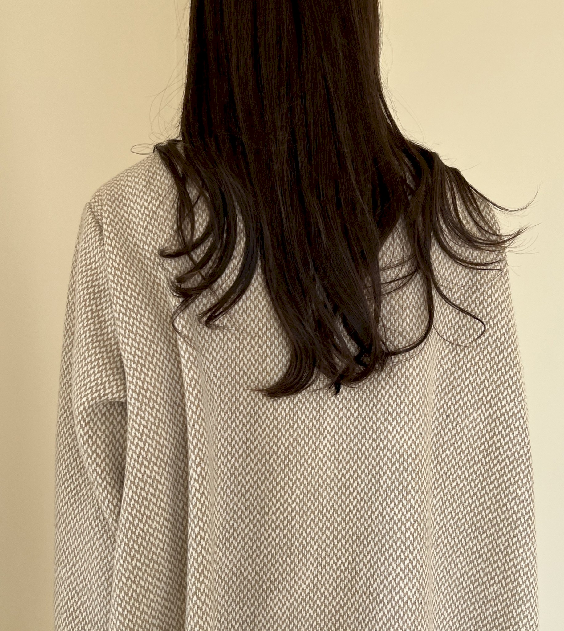 Sand tweed cloak