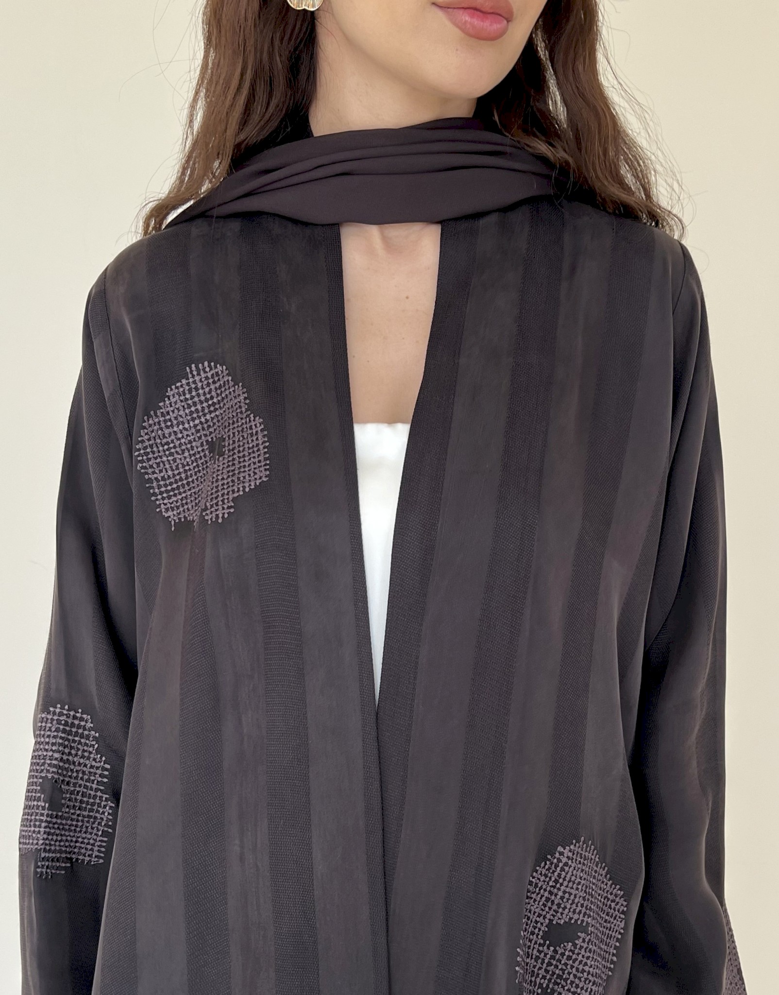 Brown bloom line cloak
