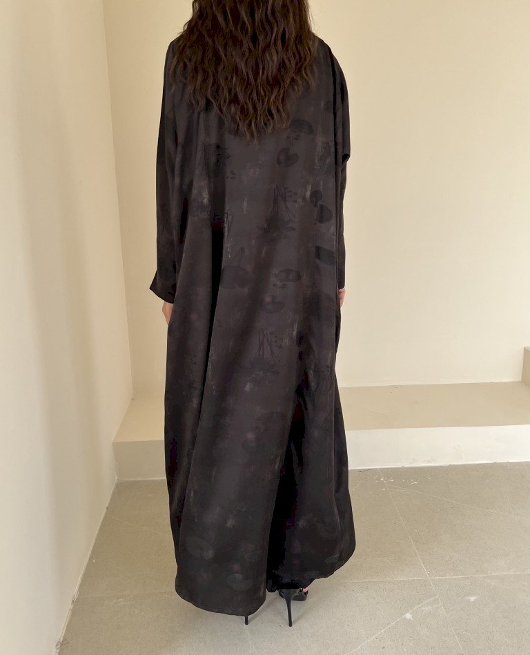 Midnight black garden cloak